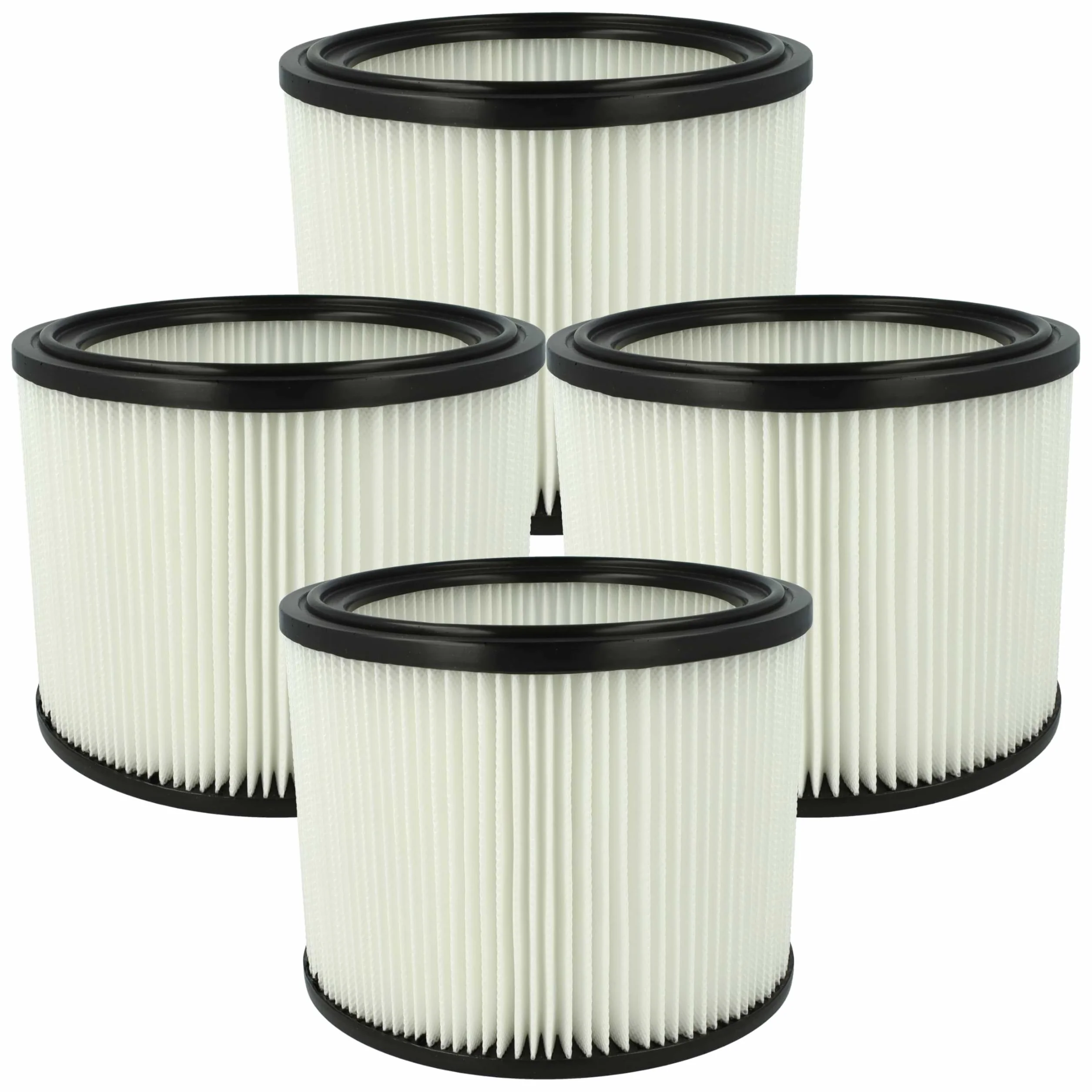 vhbw 4 x element filtrujący kompatybilny z odkurzaczem Gisowatt ASS 50, GSW 10 - filtr drobnego kurzu, papier/guma
