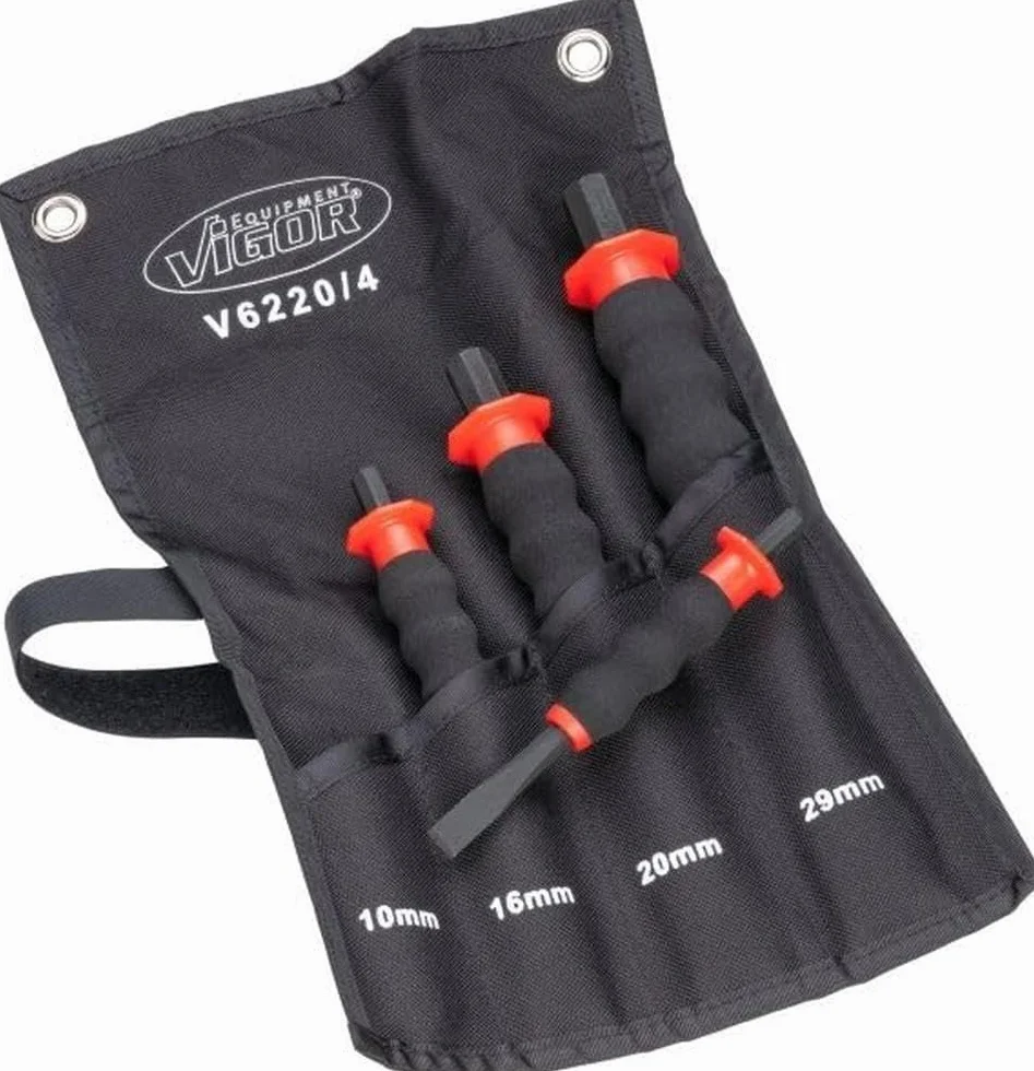 Vigor V6220/4 zestaw dłut płaskich