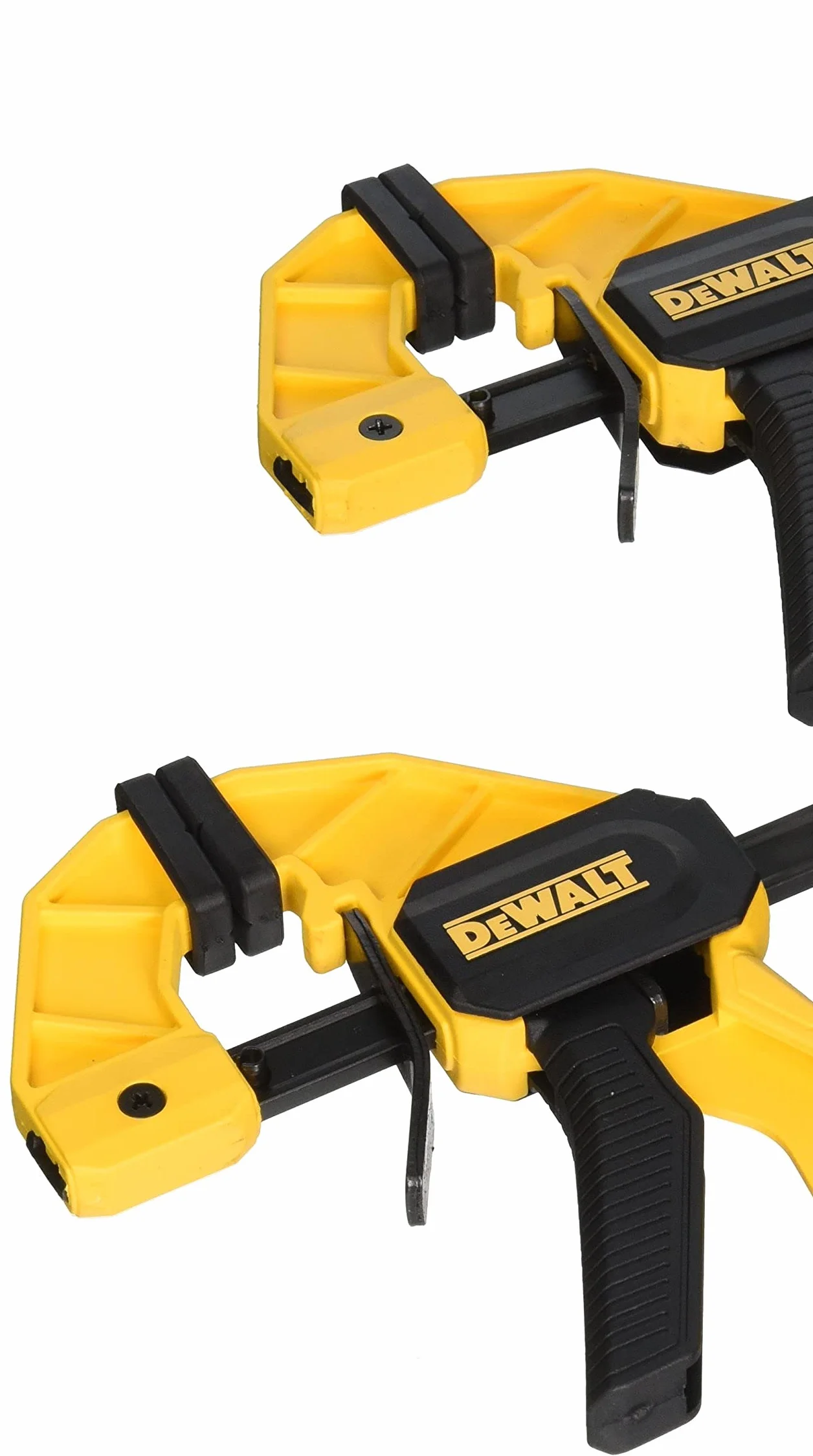 DEWALT DWHT83149 średni zacisk spustowy z prętem 15 cm, 2 szt., żółty