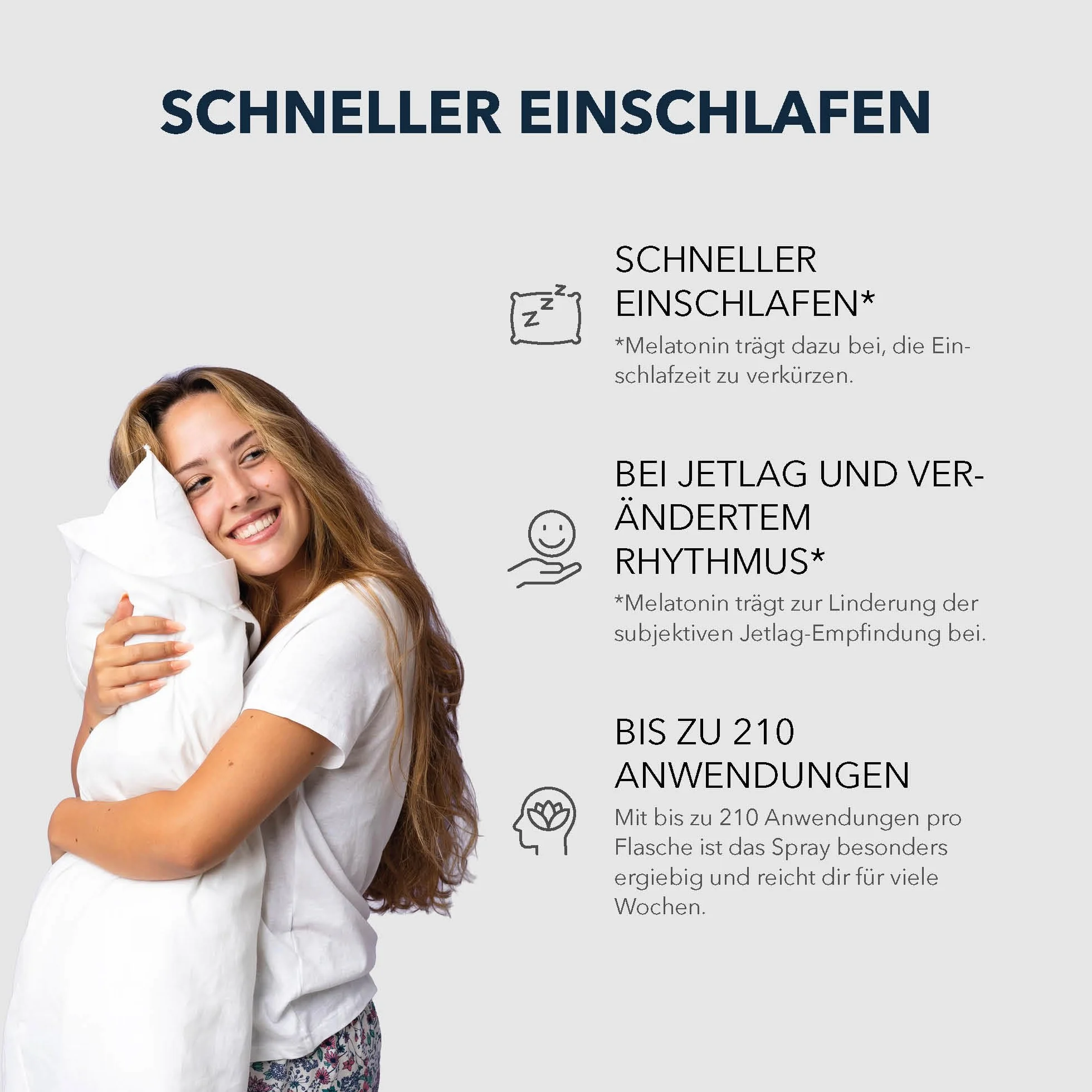 smartsleep® Sleep Spray I [0,5 mg, 30 ml] – melatonina spray do zasypiania o smaku męczennicy i mięty I butelka z rozpylaczem 30 ml z natychmiastowym efektem I Made in Germany