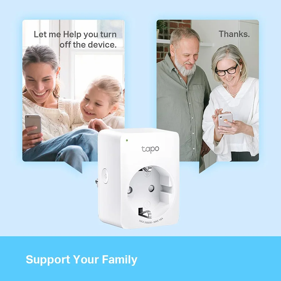 Tp-Link Tapo P110 Inteligentne Gniazdko Wi-Fi, Biały, 1 gniazdko