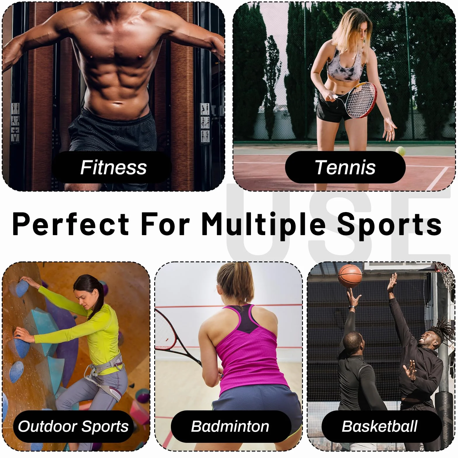 Tucnoeu Bandaż na łokcie, regulowany bandaż na łokcie, oddychający, do tenisa, fitnessu, sportów siłowych, dla mężczyzn i kobiet