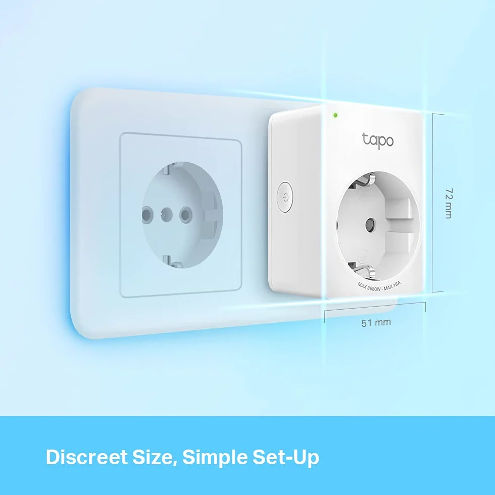 Tp-Link Tapo P110 Inteligentne Gniazdko Wi-Fi, Biały, 1 gniazdko