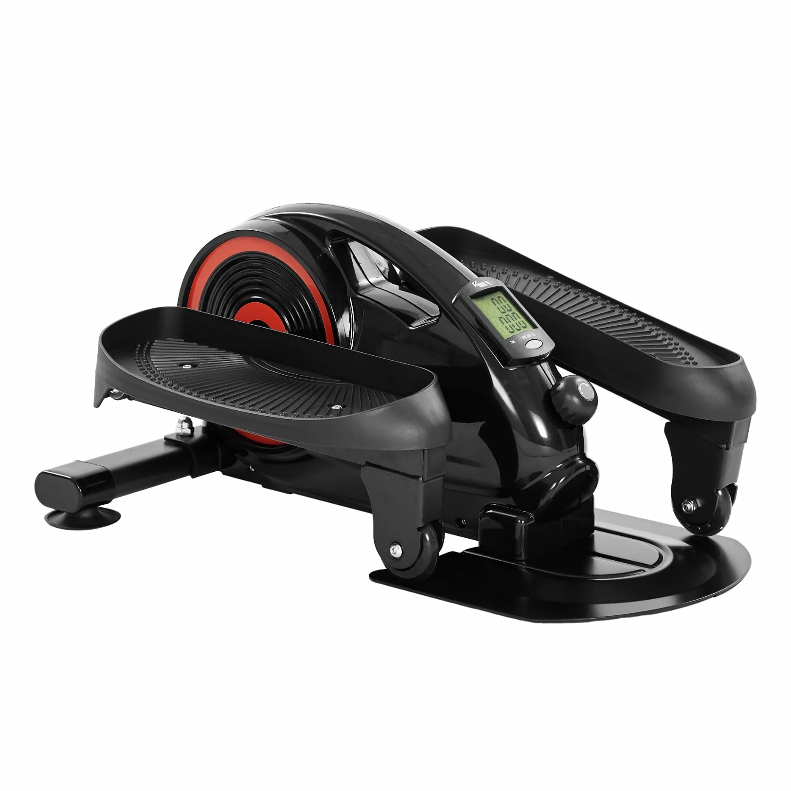 KM FitTrenażer nóg z wyświetlaczem LCD i aplikacją | Rower treningowy | Mini trenażer eliptyczny | Crosstrainer do domu i biura | Płynna regulacja oporu magnetycznego | Do 100 kg | System SilentBelt