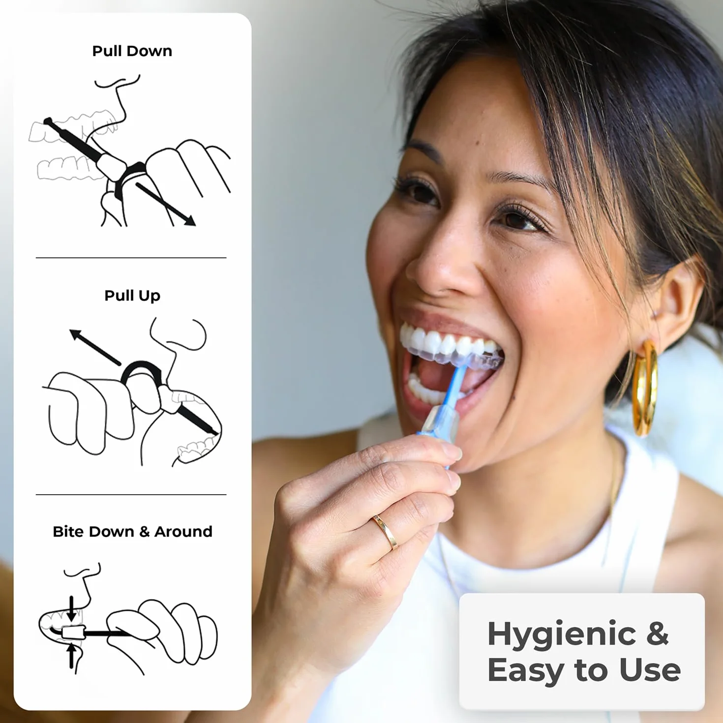 PUL System Wyrównywania Chewies and Remover Tool Combo dla Invisalign and Aligners (3 sztuki, pomarańczowy)