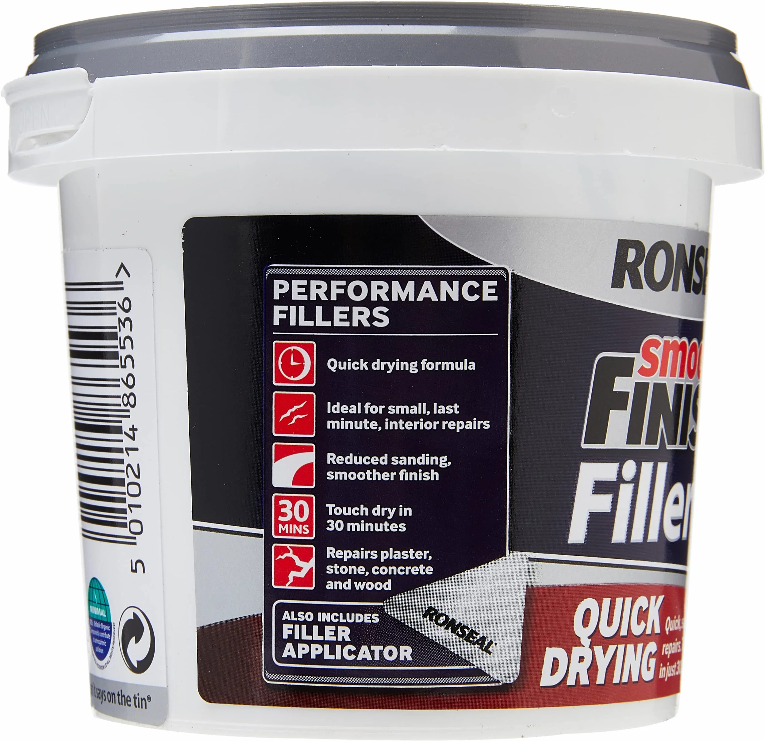 Ronseal 36553 wypełniacz o gładkim wykończeniu, szybkoschnący, 600 g, biały