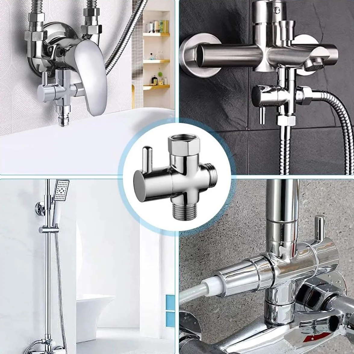 Bidet, ręczny spryskiwacz toaletowy, podwójny tryb (Jet/Stream), do prysznica, łazienki, higieniczny, do czyszczenia pieluch, z wężem sprężynowym G1/2" i zaworem G3/8"