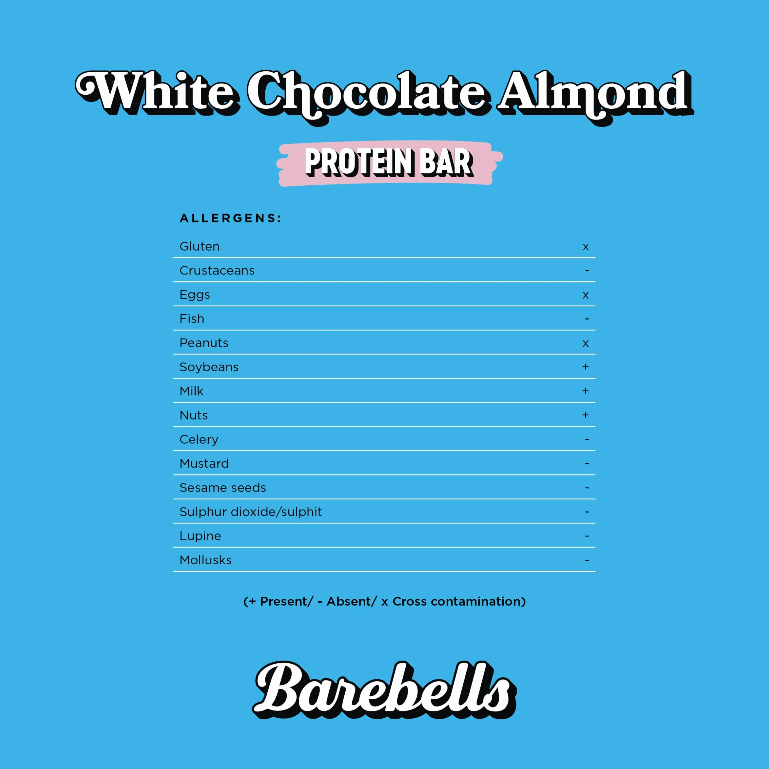Barebells White Chocolate Almond Batoniki proteinowe, 20 g białka, niskowęglowodanowe, czekoladowe, po treningu, przekąski niskokaloryczne, 12 x 55 g