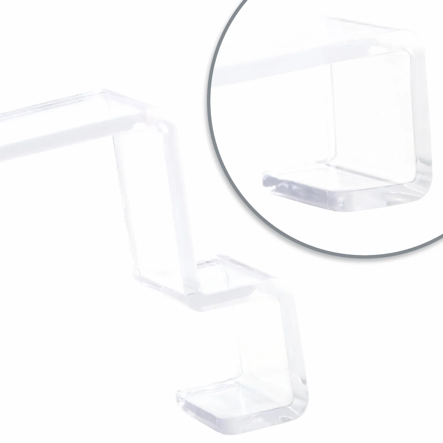 COM-FOUR® 2x haczyki na drzwi wykonane z wytrzymalego tworzywa sztucznego - haczyki 26,5 cm i 28 cm do wienców i dekoracji na drzwi - wieszak na drzwi mieszkan wewnatrz i na zewnatrz