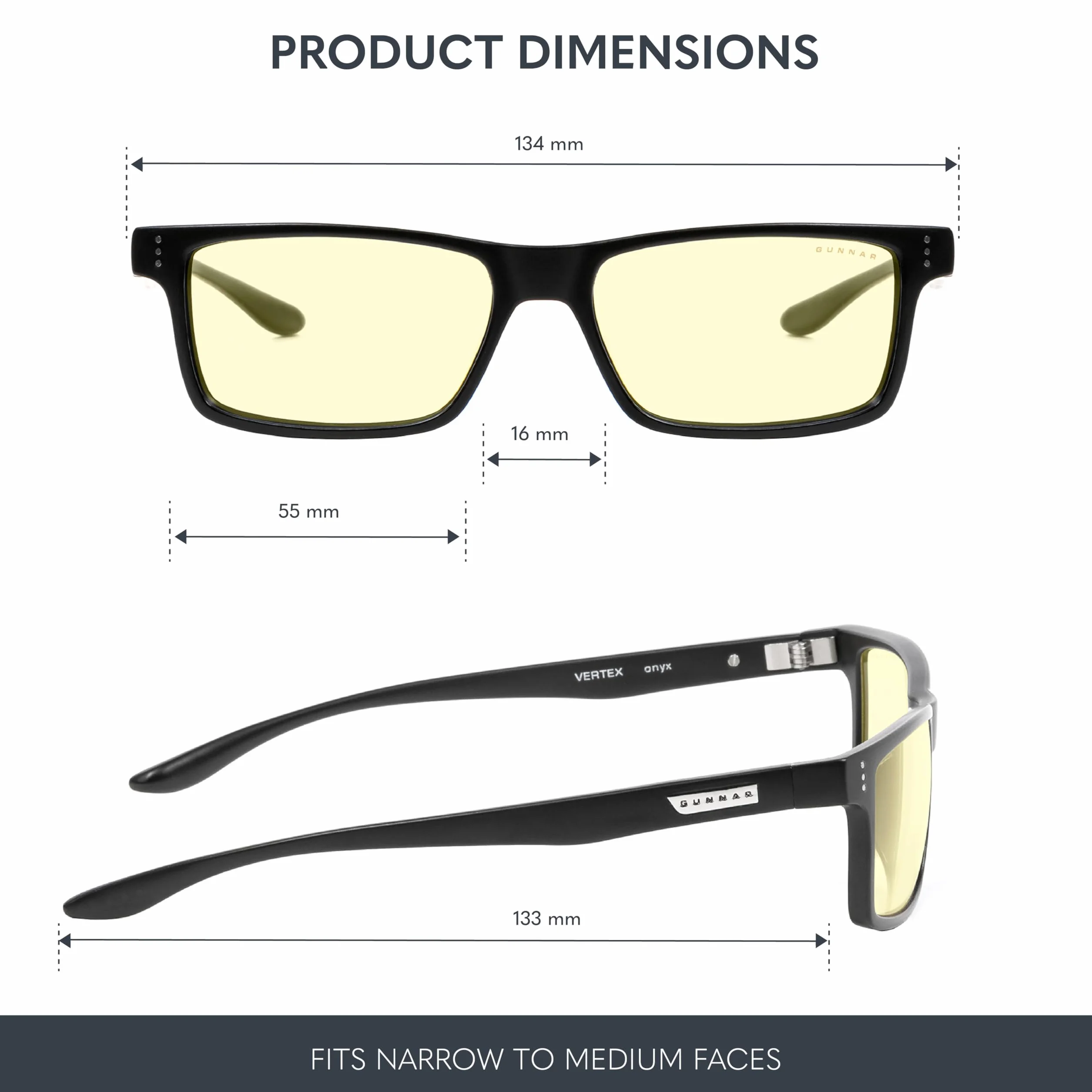 GUNNAR Vertex Okulary z Filtrem Światła Niebieskiego Opatentowana Soczewka