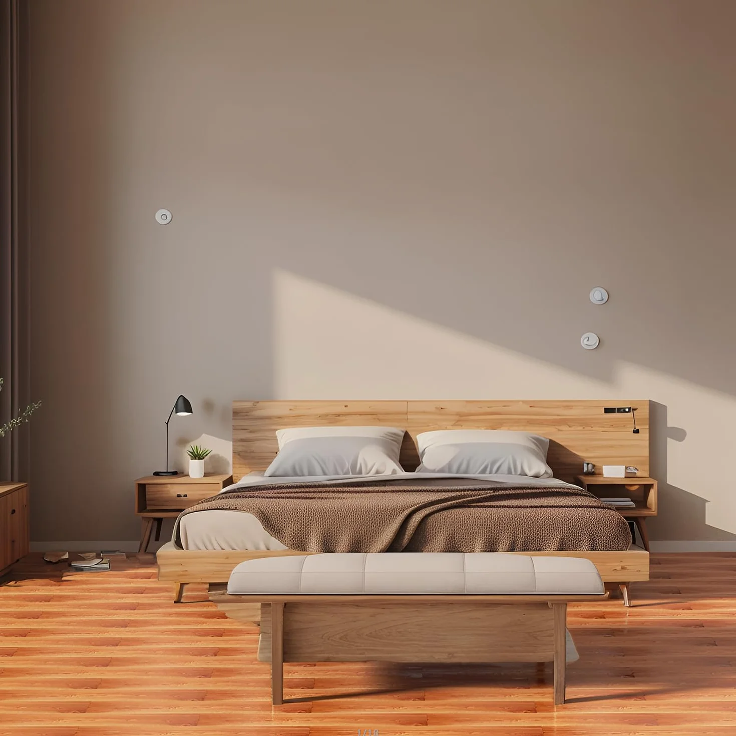 Fiqops Wykładzina podłogowa z PCW, 21 płytek, ok. 3 m², podłoga winylowa, wodoodporna, wodoodporna, samoprzylepna, winylowa, 91,5 x 15,2 cm, grubość 1,5 mm (ciepły dęb)