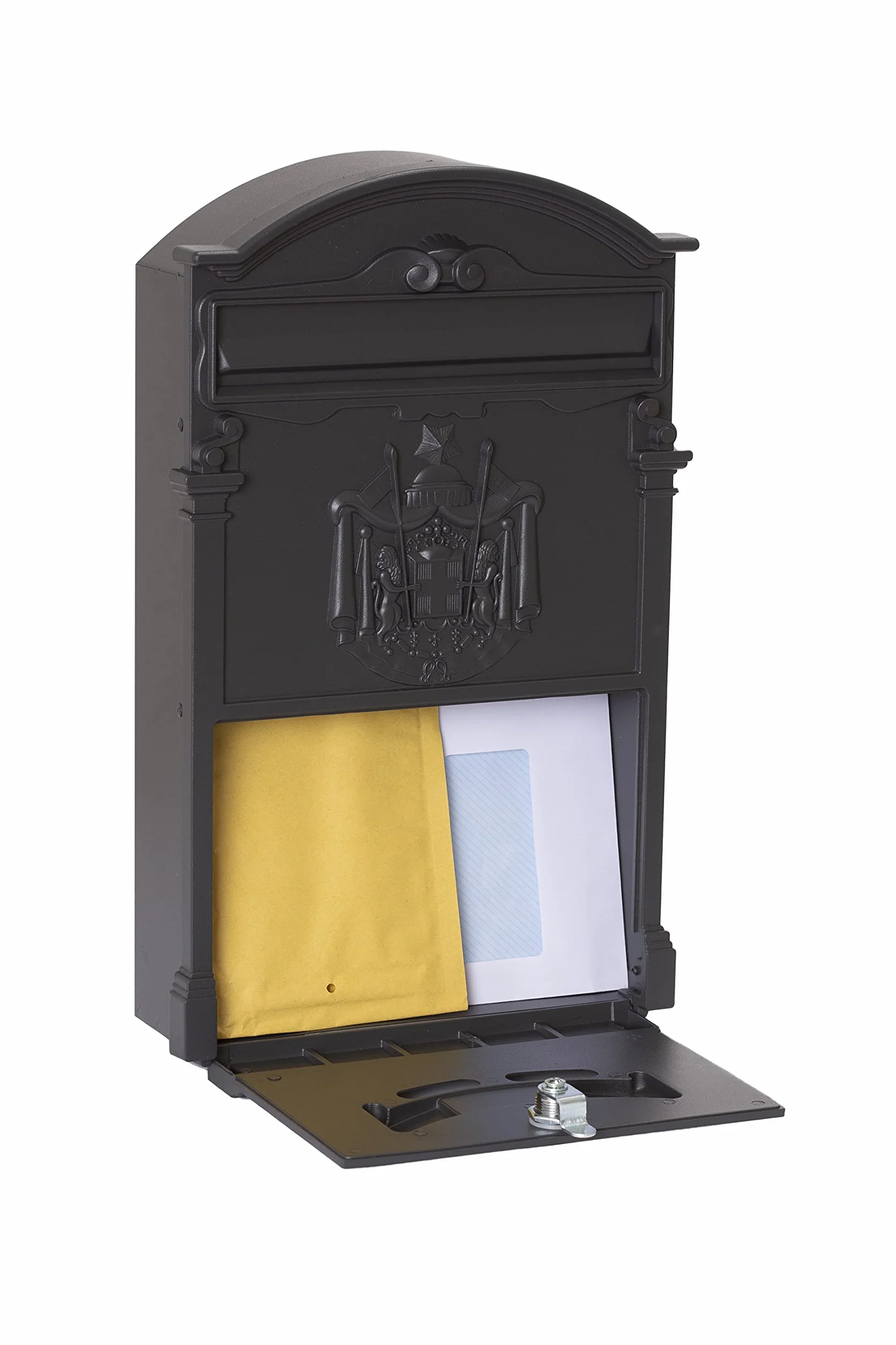 ARREGUI Residencia D-2151/N indywidualna skrzynka na listy aluminiowa czarna 42x26x9 cm DIN A4