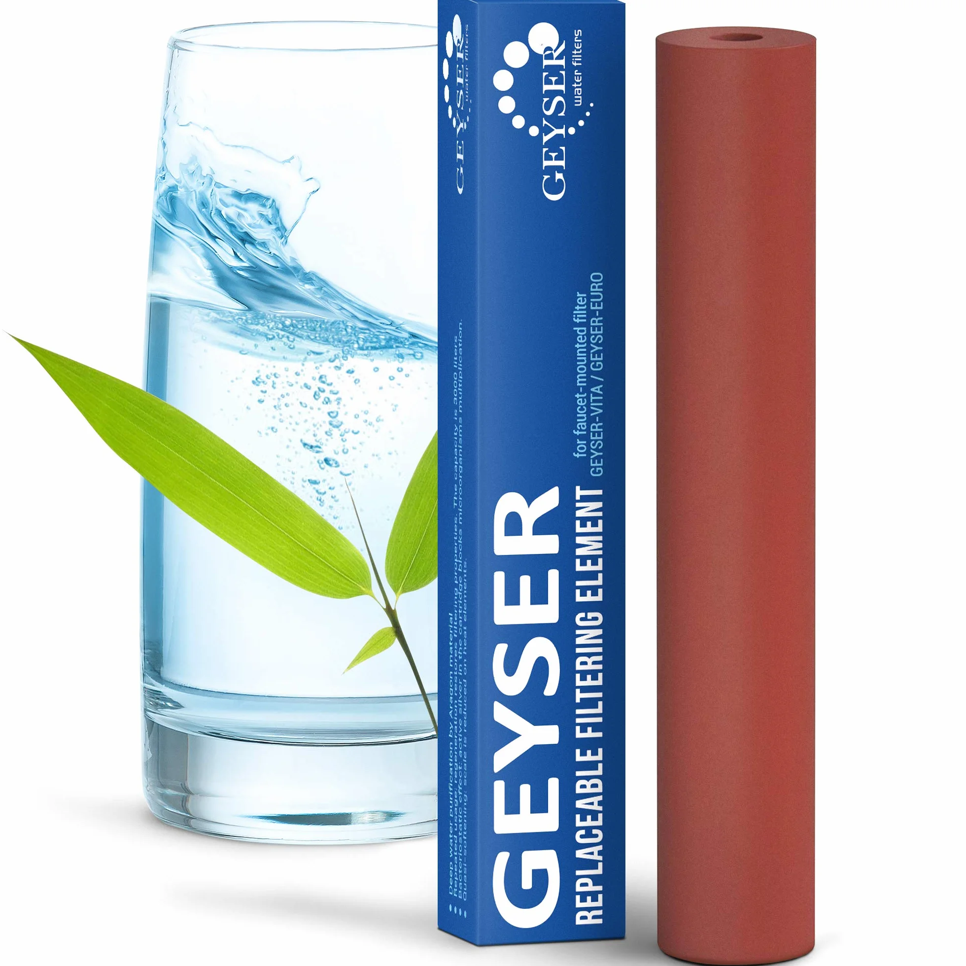 Wkład Aragon do Filtra Euro Tap Geyser, Zamienny Filtr Euro Geyser, Opakowanie 1 szt. (3000 l)