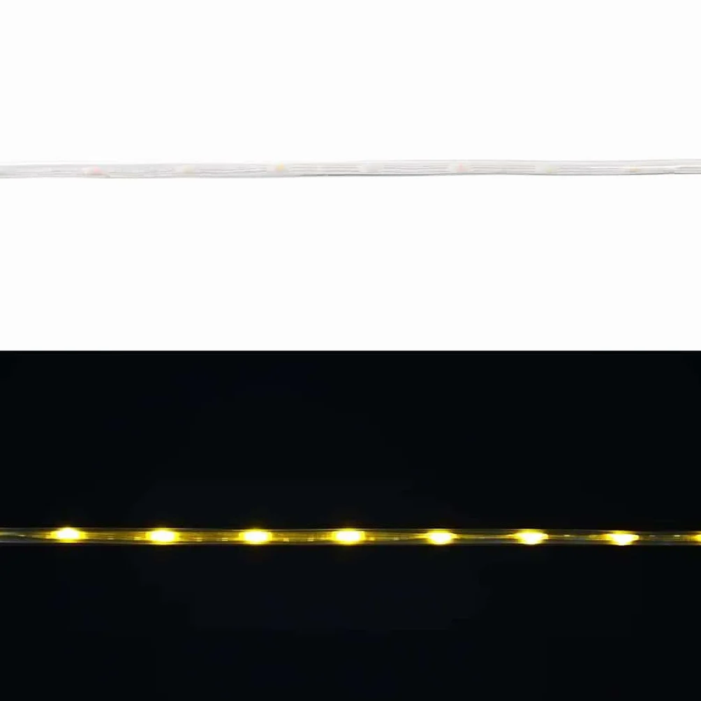 vidaXL Lina świetlna z 240 diodami LED Ciepła biel 10 m PVC, Oświetlenie LED, elastyczne lampki na żyłce, dekoracyjne świetlne akcenty, do domu i ogrodu, idealne na Święta