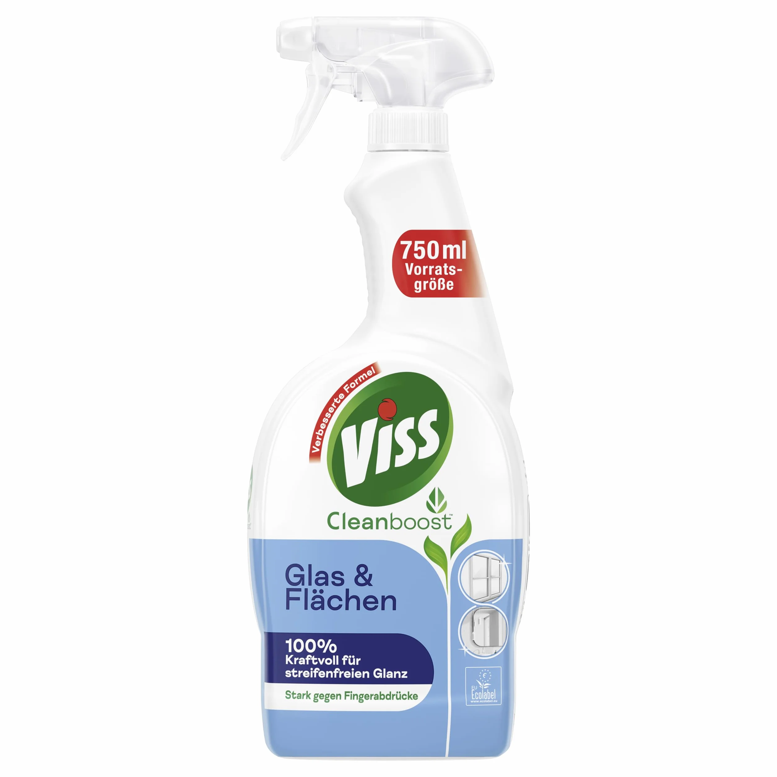 Viss Cleanboost uniwersalny środek do czyszczenia szyb i powierzchni, zapewnia połysk bez smug, odporny na odciski palców, 750 ml