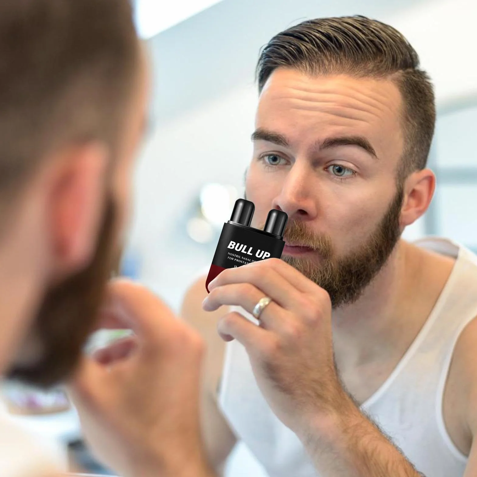 Przenośny inhalator do nosa podwójny otwór energetyczny do aromaterapii kompaktowy