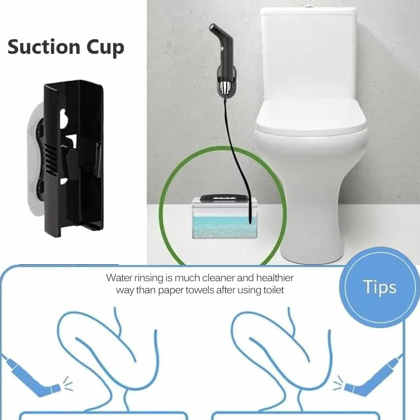 Przenośny bidet elektryczny, przenośny B-idet do podróży, ładowany ze zbiornikiem na wodę 2,3 l, mini ręczny wysokociśnieniowy opryskiwacz B-idet P-ortable do łazienki, kampera samochodowego kempingu