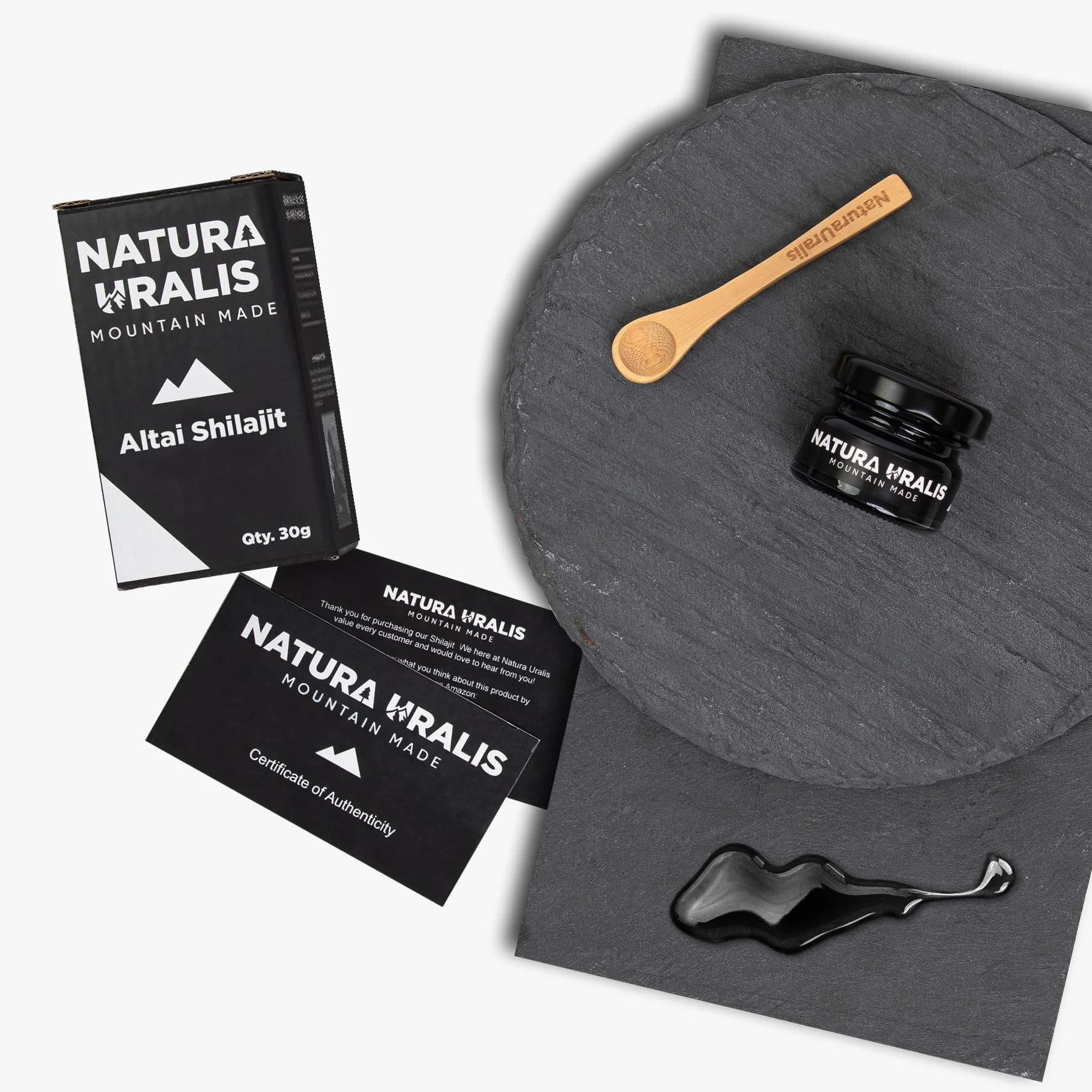 Natura Uralis Altai Shilajit Organiczna Żywica Mineralna Czarny 100g