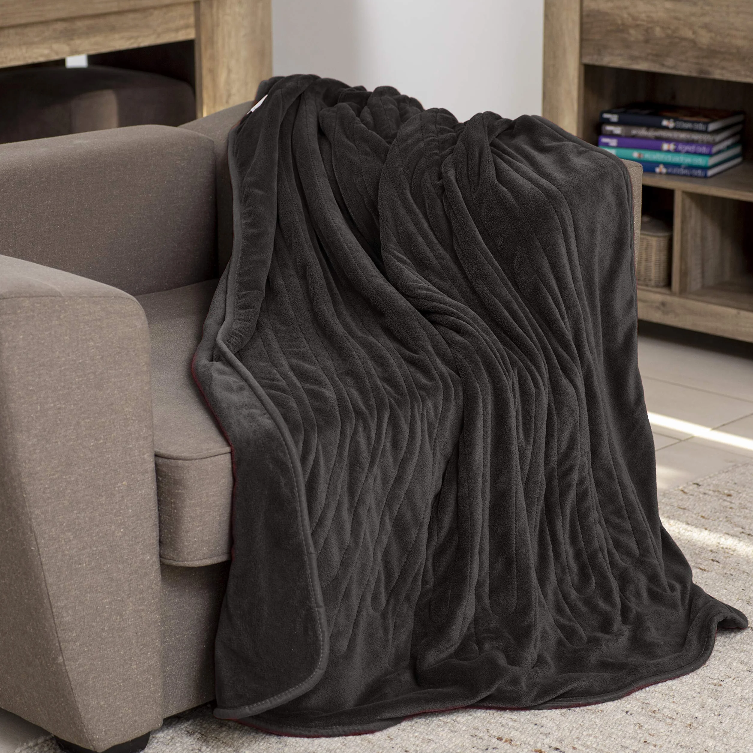 Sinnlein Podgrzewacz do łóżka 200 x 180 cm Antracyt z certyfikatem TÜV SÜD GS