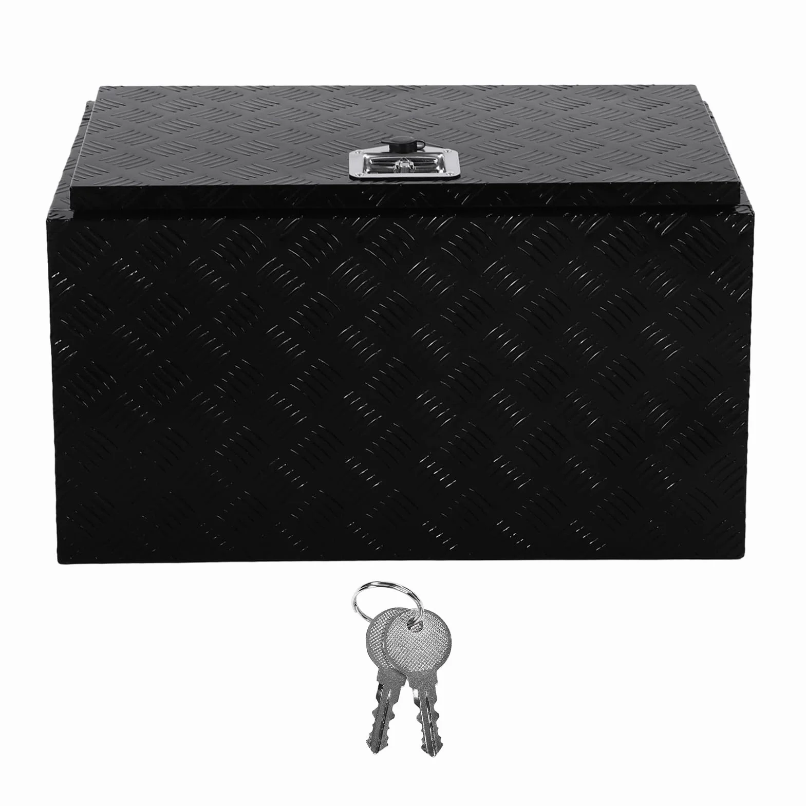 Yctze 30-calowa Aluminiowa Skrzynka Pod Podwoziem z Zamkiem i Kluczami, Wymiary Zewnętrzne 30x17x18 Cali, do Przechowywania Narzędzi i Sprzętu Kempingowego w Pickupach, Przyczepach,