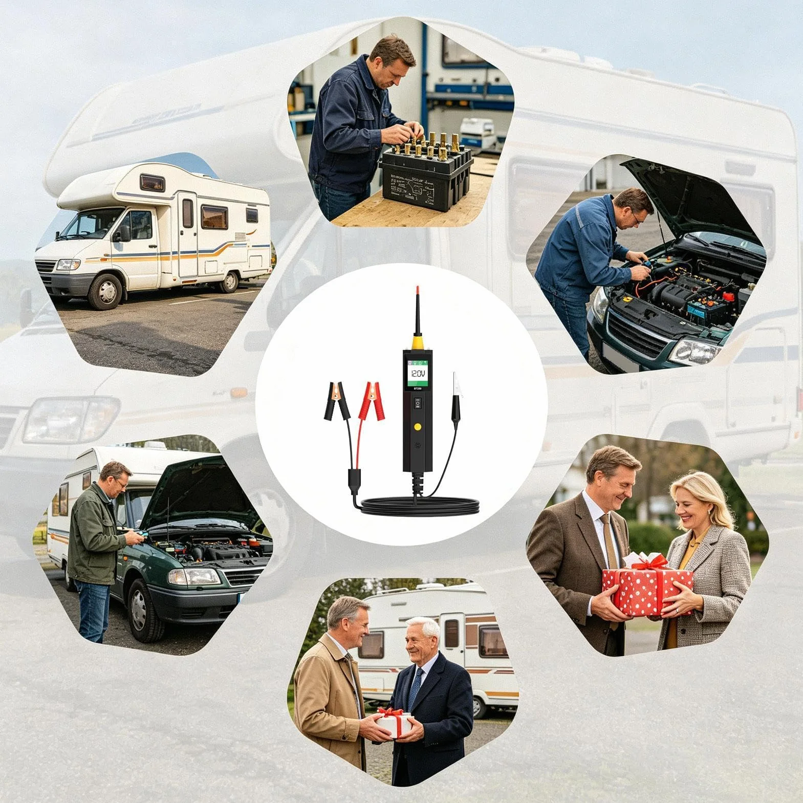 Tester obwodu samochodowego z sondą elektryczną | Narzędzie samochodowe sonda obwodu samochodowego do zabezpieczenia niskiego napięcia SUV RV Pojazd limuzyna przyczepa