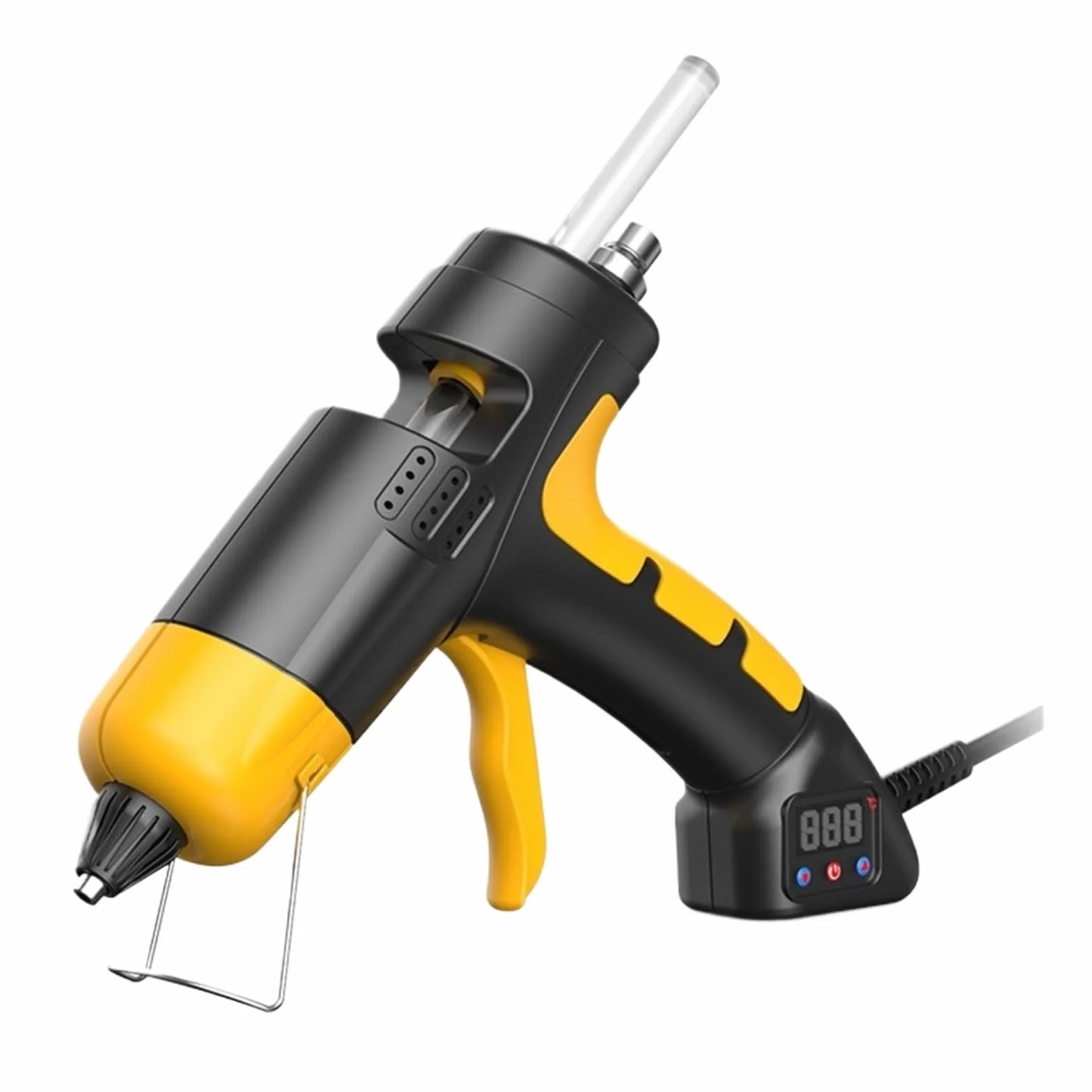 150W Pistolet Do Klejenia Na Gorąco Regulowana Temperatura 11 Mm Kleje W Sztyfcie Gospodarstwa Domowego Narzędzia Rękodzieła DIY Szybkie Nagrzewanie(150W-Digital-Yellow)
