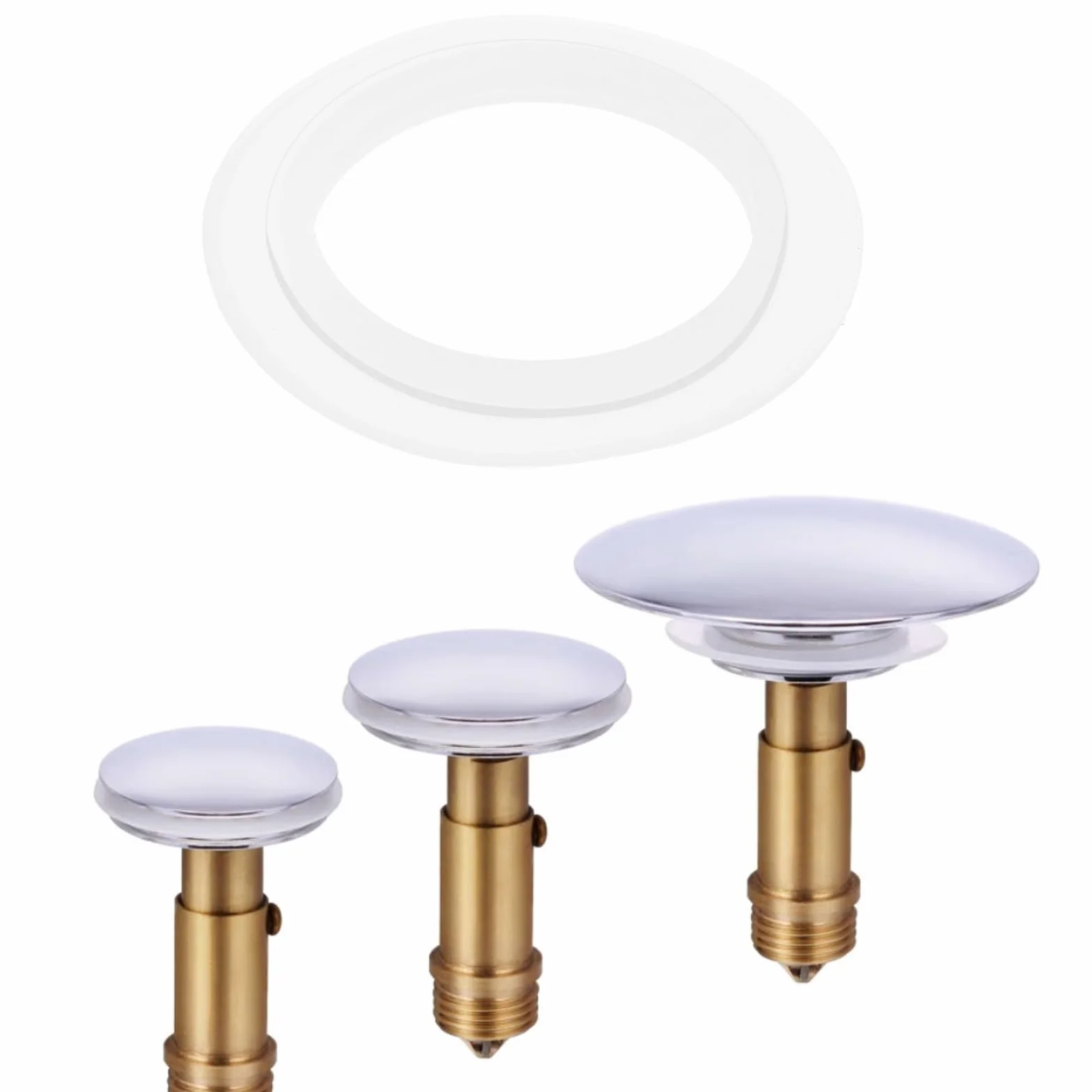4 szt. Zatyczka do umywalki wannowej Pop Upuszczelka podkładki 43,5 x 28,5 mm silikonowa pierścieniowa do zlewu podłoga odpływowa pasuje do korków umywalkowych i odpadów