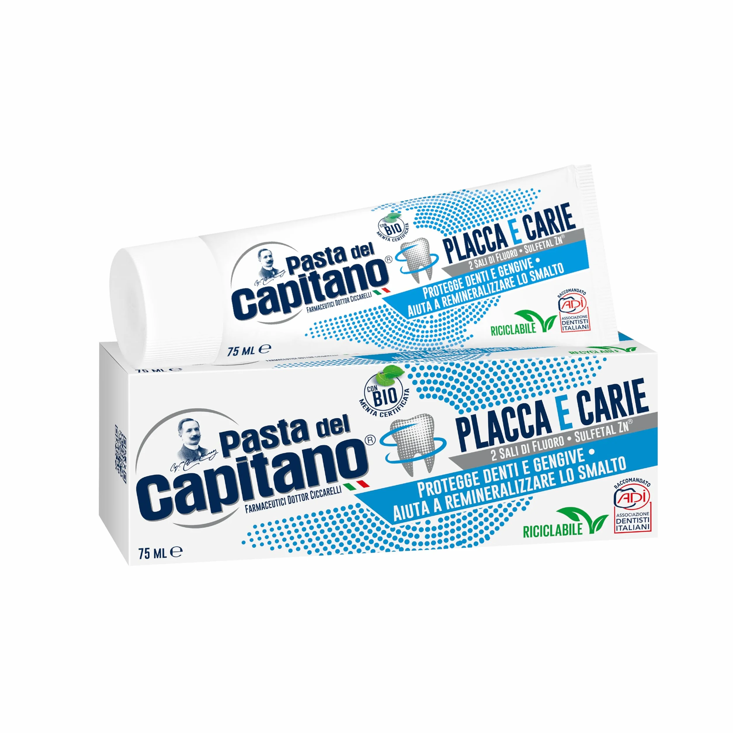 Pasta kapitana Pasta do zębów Płytka nazębna i próchnica, 75ml