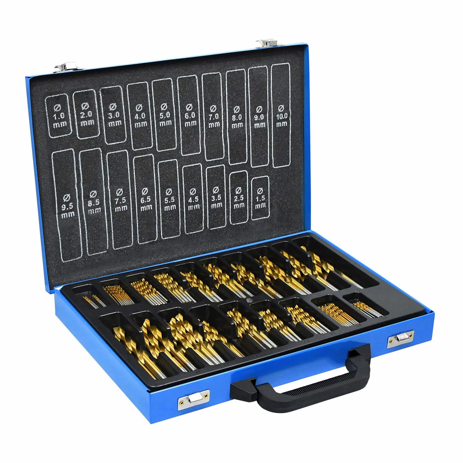XL: Zestaw wierteł spiralnych do metalu, 1-10 mm, DIN338 HSS Cobalt