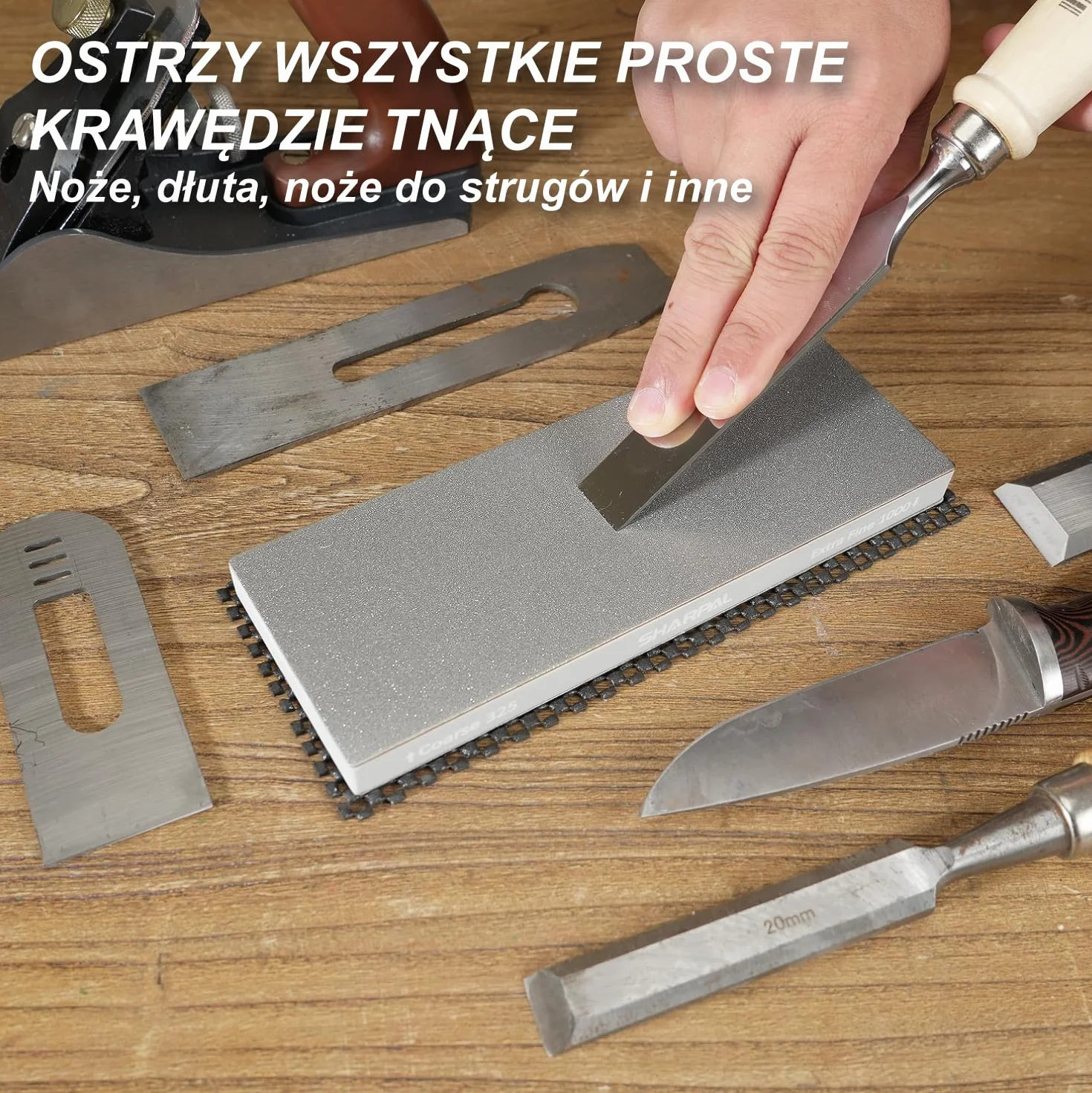 SHARPAL 168H Dwustronny diamentowy kamień do ostrzenia – 325/1000 ziarnistość gruba/bardzo drobna, 201 x 75 mm