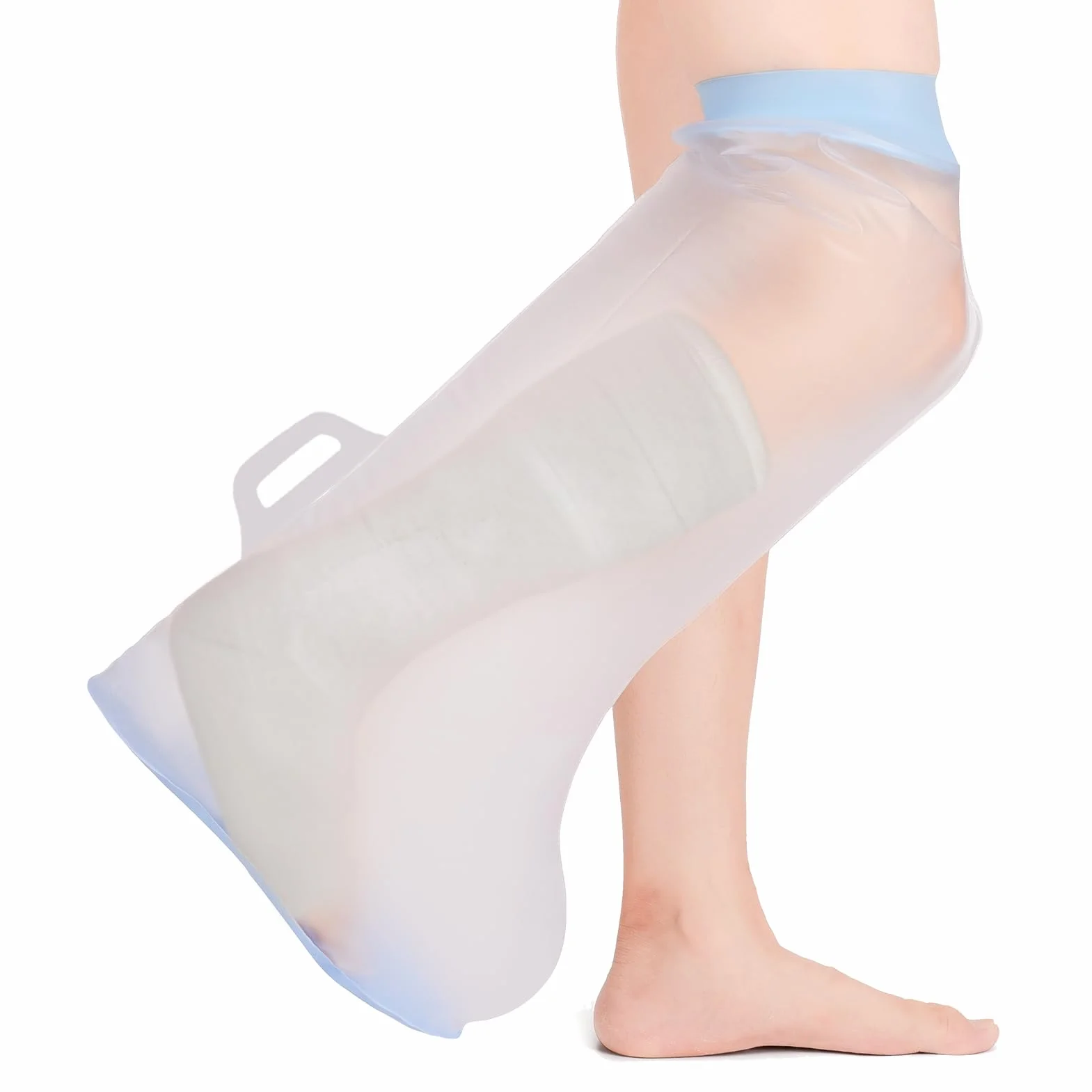 Fasola Osłona pod prysznic na gips nogi, antypoślizgowa ochrona nogi pod prysznic, wielokrotnego użytku, wodoszczelny ochraniacz na złamaną nogę, kolano, stopę, palec