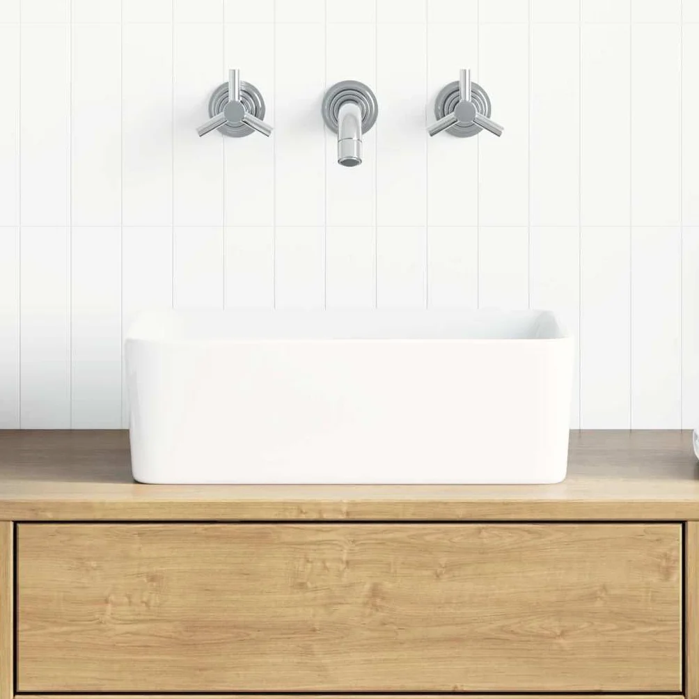 vidaXL Umywalka ceramiczna biała 40 x 30 x 13 cm