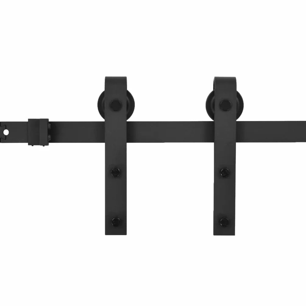 vidaXL System do montażu drzwi przesuwnych SKIEN, 200 cm, stal, czarny