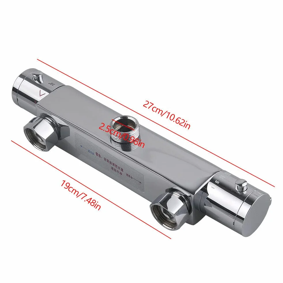 Termostat prysznicowy, armatura wannowa, termostat, bateria prysznicowa, bateria mieszakowa, armatura prysznicowa, chrom, G3/4