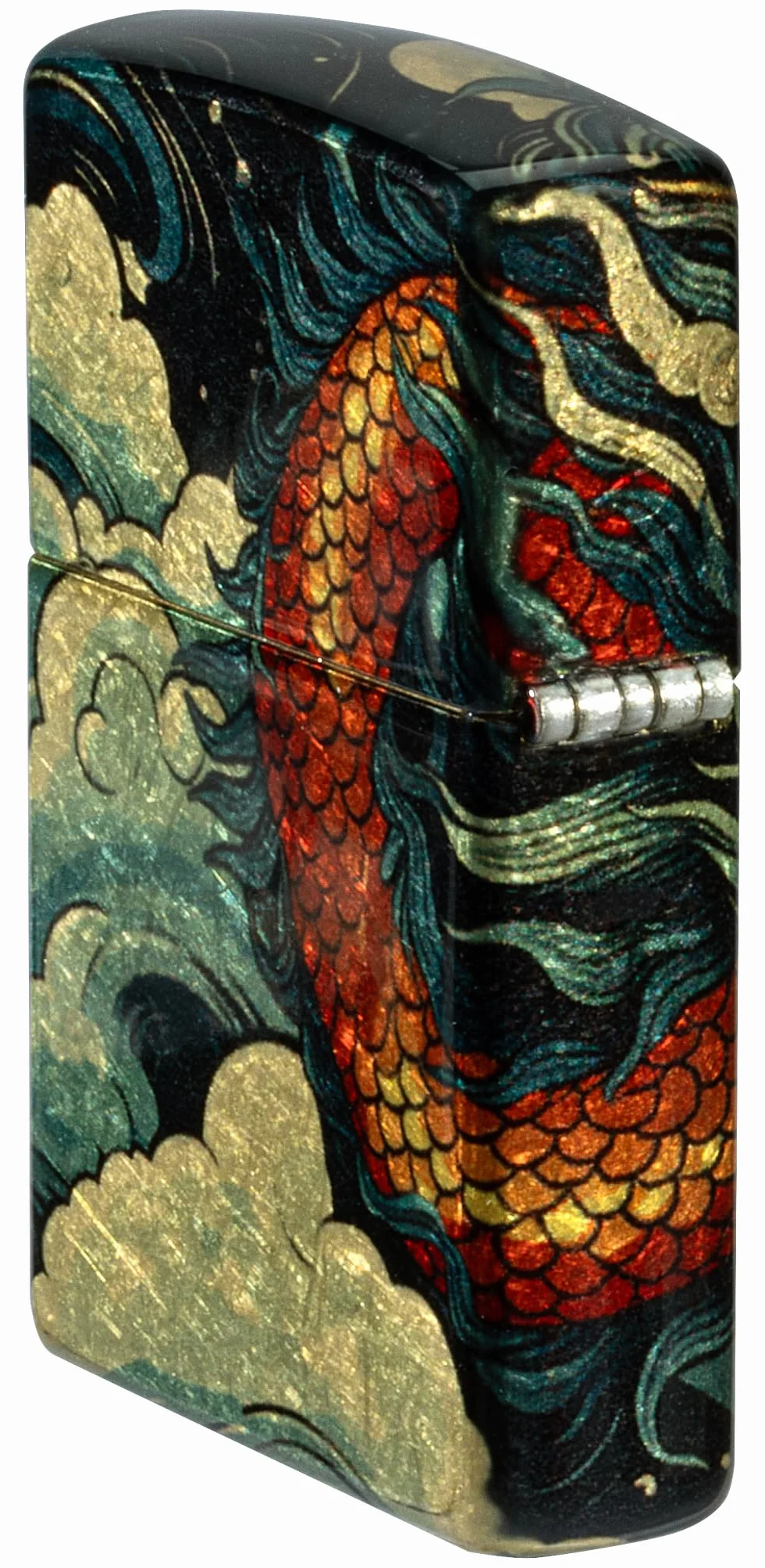 Zippo Colourful Dragon Zapalniczka Sztormowa, do Napełniania, Wielokrotnego Użytku, Wiatroodporna Konstrukcja, Pudełko na Prezent, Wykonano w USA, Kolor Postarzany Mosiądz 540°, Fuzyjne Nanoszenie