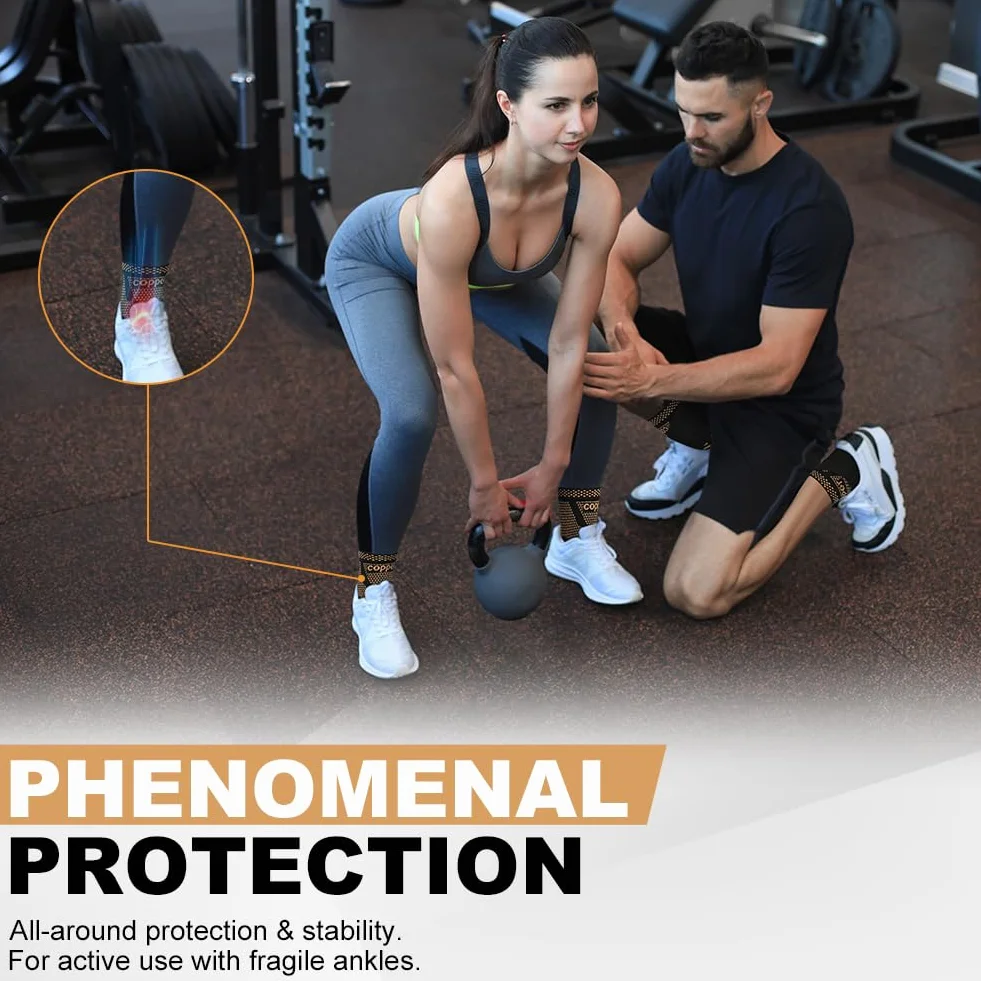 Beugo Szyna na kostkę, uniseks, ochraniacze stóp typu bandaż, odpowiednie do biegania, sportów piłkarskich, fitnessu, wspinaczki i wędrówek (M)