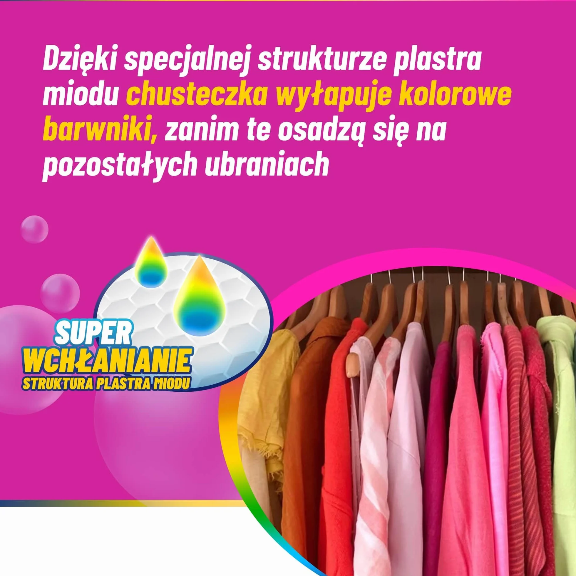 Vanish Gold Color Protect Chusteczki Zapobiegające Farbowaniu (40 prań)