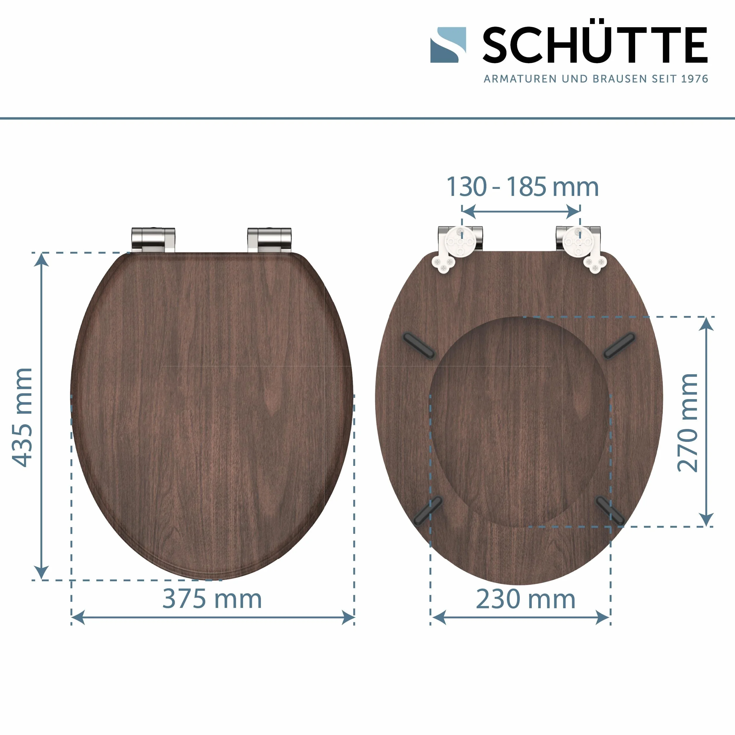 SCHÜTTE Deska sedesowa MDF (ciemne drewno)