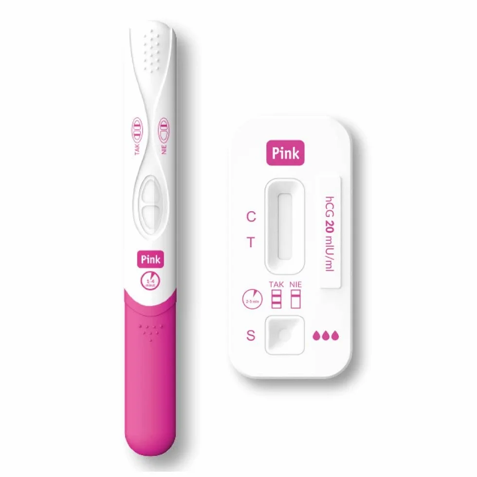 PINK DUO 2 Testy ciążowe płytkowy + strumieniowy