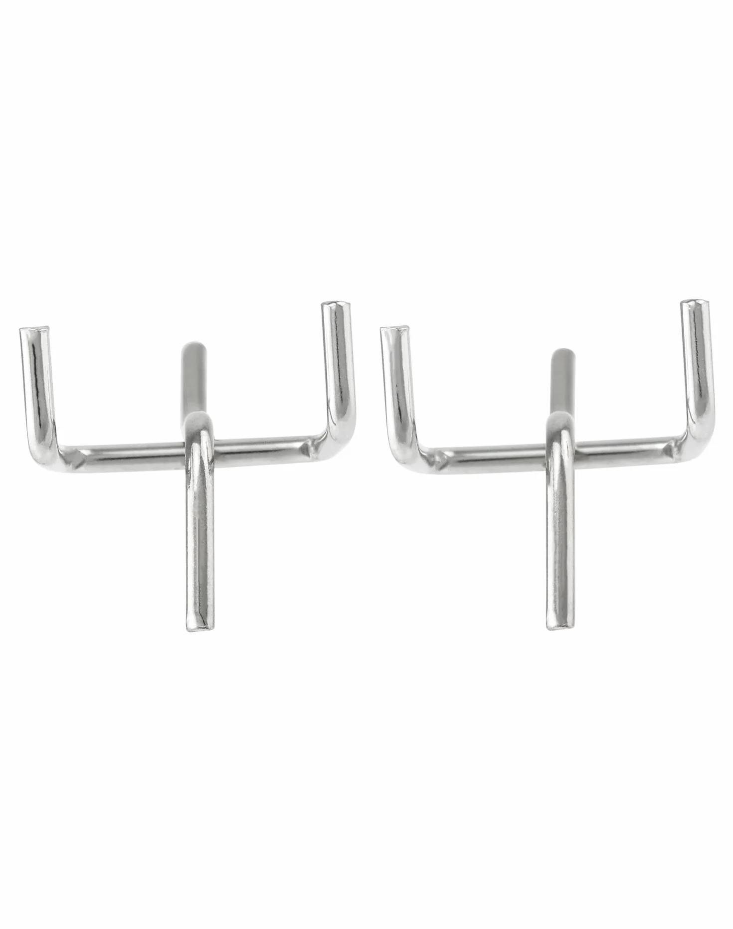 QWORK® 60szt. Perforowane haki ścienne, haki do tablic perforowanych, haki ścienne na narzędzia do wyświetlaczy sprzedażowych (5cm, 10cm)