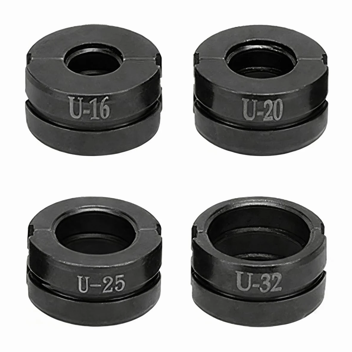Ubric 4 sztuki U16-U32 szczęk zaciskowych, wkładka do szczęk zaciskowych U do 16 mm, 20 mm, 25 mm, 32 mm, szczypce zaciskowe, do ręcznego zaciskania rur miedzianych, rur ze stali nierdzewnej, włókna