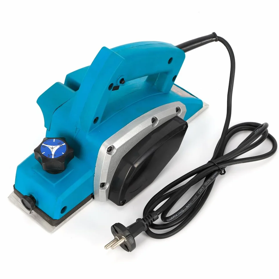 Strug elektryczny, 800 W, 16000 obr./min, głębokość 1-2 mm, strug elektryczny do strugania płyt drewnianych, litego drewna i sosny, narzędzie do obróbki drewna