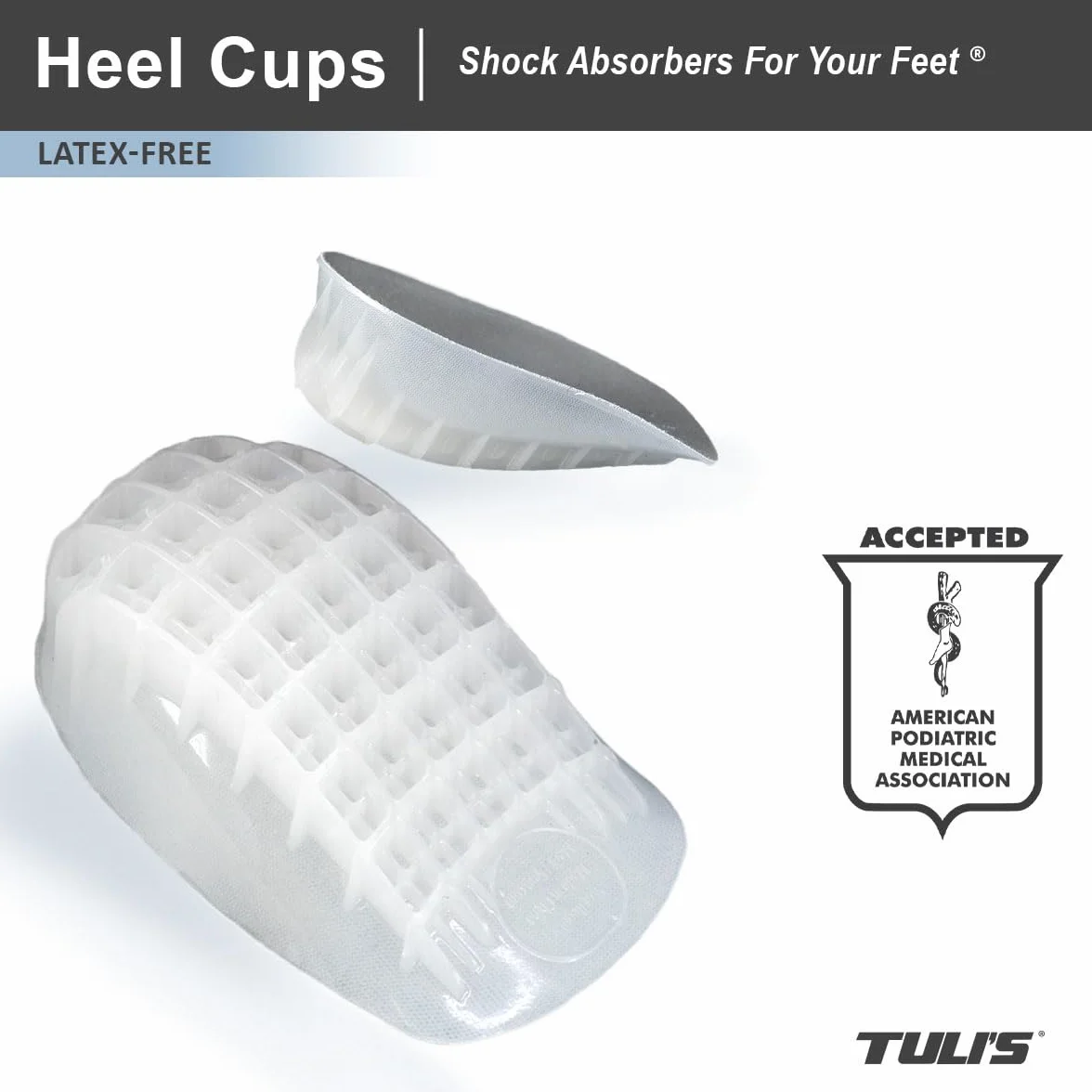 Tuli's So Soft Heavy Duty Żelowe obcasy Ulga zapalenie powięzi podeszwy choroba Sever ból pięty 1 para rozmiar Średni