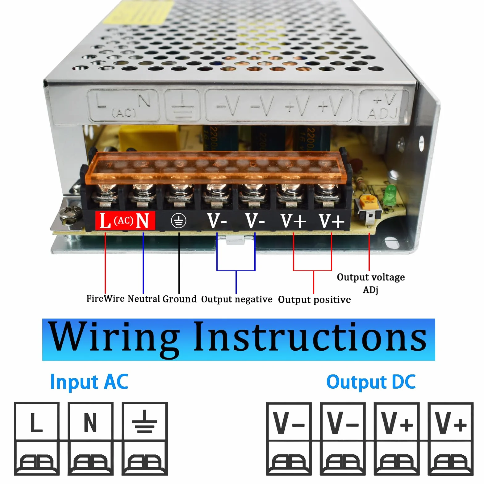 Zasilacz 5V 30A 150W, transformator AC 110/220V na DC 5V, konwerter do LED i automatyki