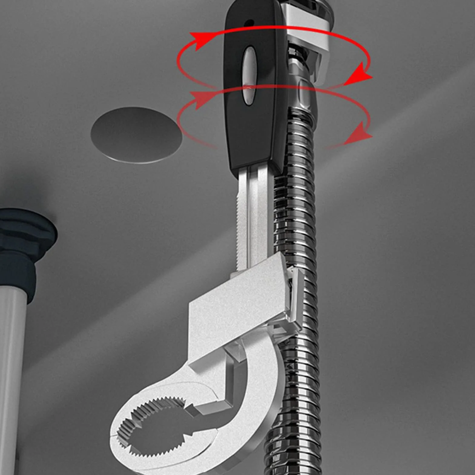 Wytrzymały aluminiowy klucz do rur hydraulicznych - regulowany kran łazienkowy narzędzie do naprawy hydraulicznej DIY