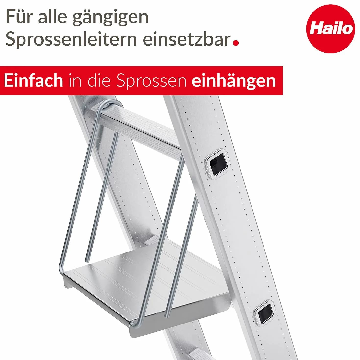 Hailo 9950-001 150 kg akcesoria do drabiny aluminiowej zawieszka schodkowa