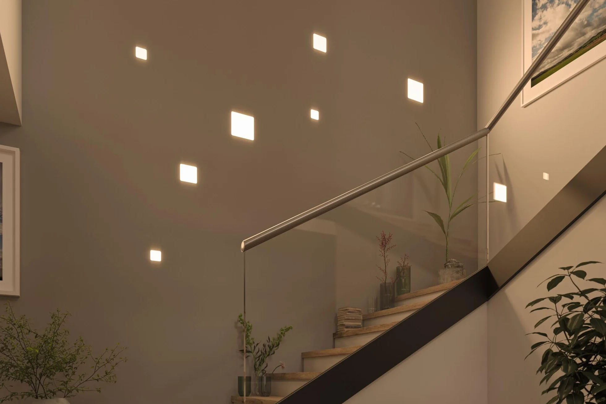 Paulmann 92397 Panel LED, oprawa wpuszczana Veluna VariFit, IP44 125x125mm czworok., w kompl. oprawa sufitowa 1x8,5 W satyn. tworzywo sztuczne 4000 K