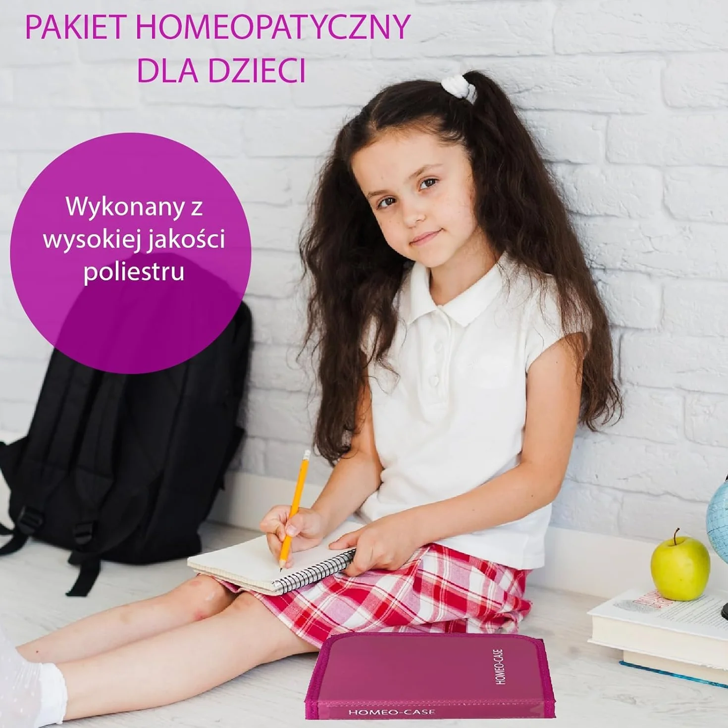 HOMEO-Case | Etui Homeopatyczne z 40 Przestrzeniami na Fiolki Boiron o Pojemności 4 Grama | Nie Zawiera Fiolków | Różowy