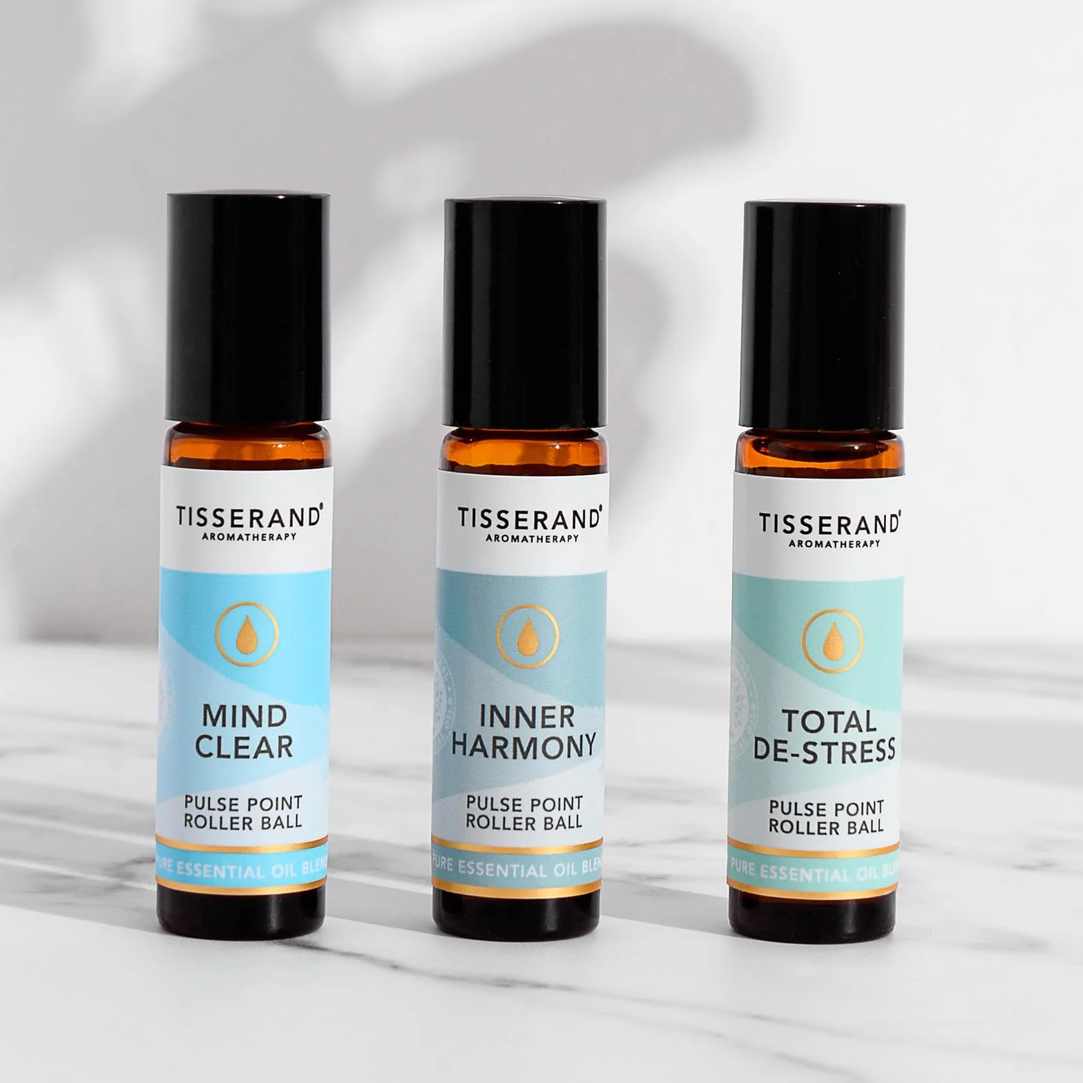 Tisserand Aromatherapy Małe pudełko odstresu - Mind Clear, Inner Harmony, Total De-Stress - 100% naturalne czyste olejki eteryczne - 3 x 10 ml
