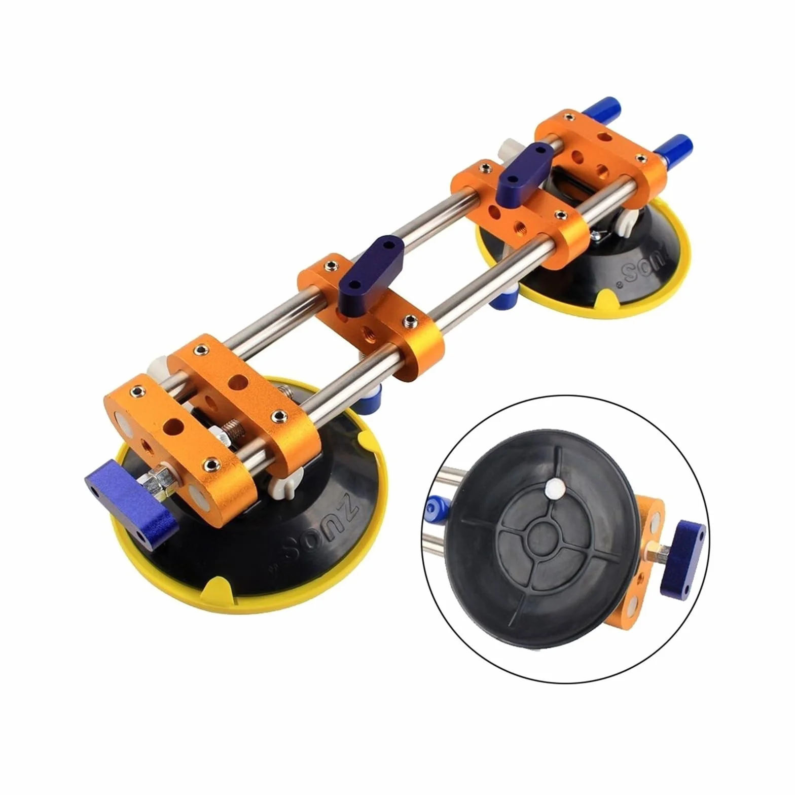2PCS Manual Seam Setter 6-calowy gumowy próżniowy zestaw poziomujący do łączenia płyt granitowych i kamiennych Łatwy